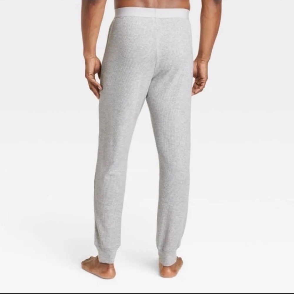 Wondershop Men's Grey Waffle Knit Sleepwear Long Johns - Picture 2 of 6